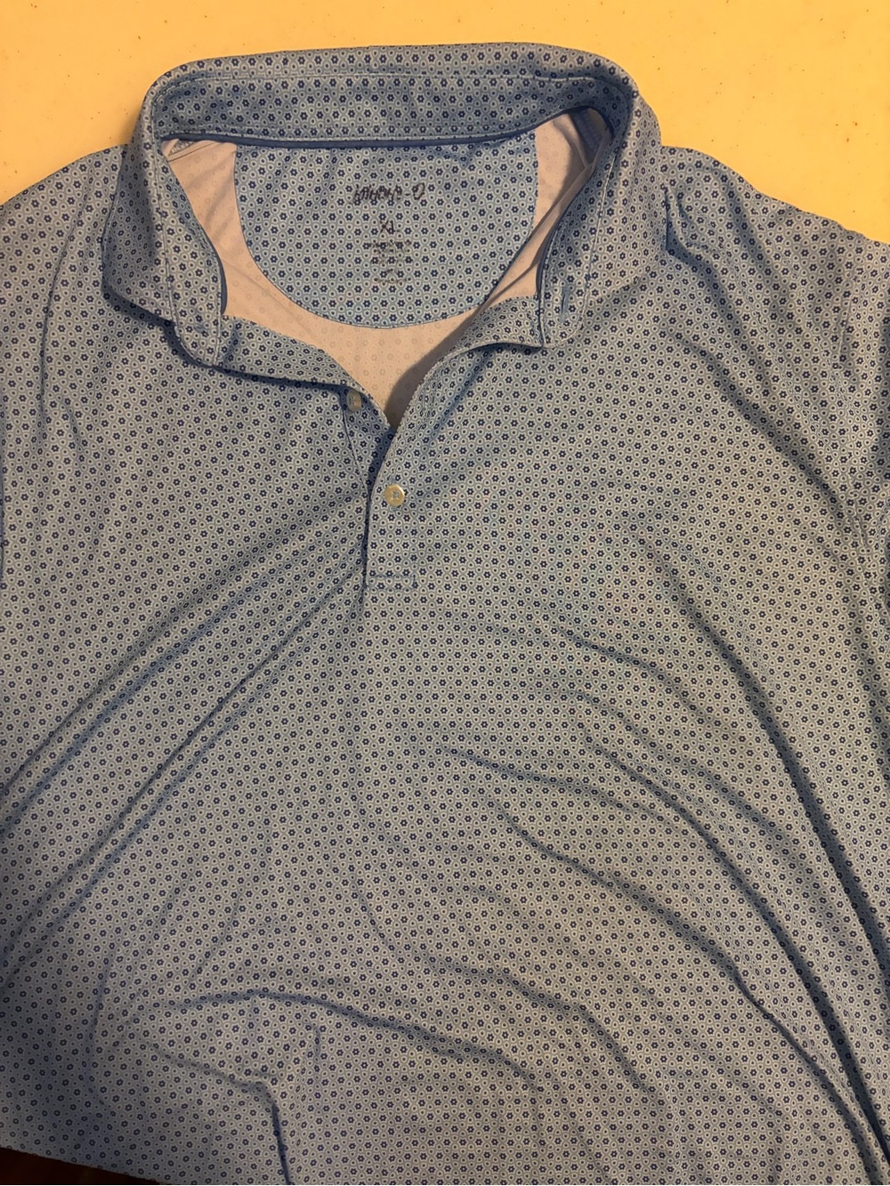 johnnie-O Light Blue Micro-Pattern Polo